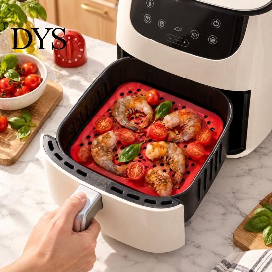 Silicone Liners for Air Fryer Reusable Liners, Non-Stick Food Grade Basket Baking Accessories Home Accessories, Heat Resistant Washable Pot