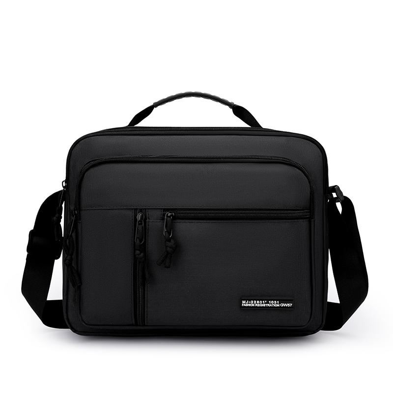 Men's Large Capacity Waterproof Shoulder Bag – Wear-Resistant Crossbody Messenger with Multi-Pockets for Business