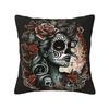 Alexander Gothic Las Elegantes Girls Day Of Dead Skull Square Pillowcase Pillow Cover Cushion Comfort Throw Pillow for Home Sofa