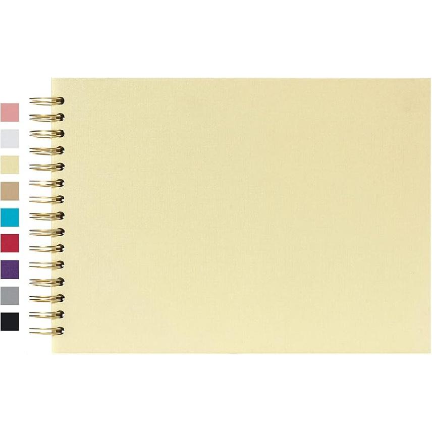 Potricher 12.2 X 8.5 Inch Large DIY Scrapbook Photo Album 80 Pages Thick Kraft Paper Scrap Book Albums for Wedding Anniversary Family and Baby