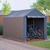 Multifunctional Equipment House Dark Grey Bicycle Garage, Garden House, Tool Tent, Storage Tent – 296x190x200cm
