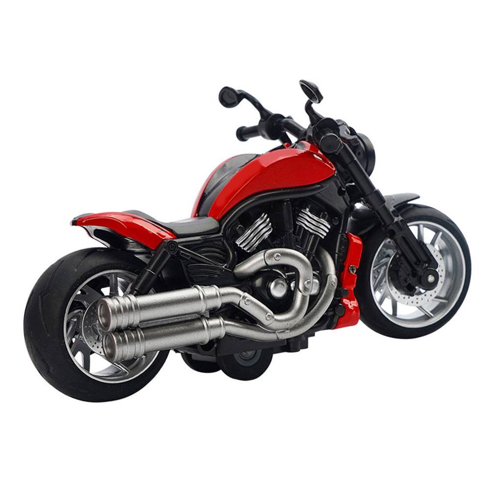 1: 12 Scale Pull Back Motorcycle Toy with Music Light Alloy Motorcycle Model for Boys Girls