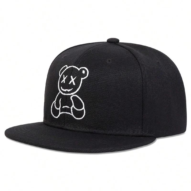 Unisex XX Little Bear Embroidery Hip-hop Hats Spring Autumn Outdoor Adjustable Casual Baseball Caps Trucker Caps Sunscreen Hat