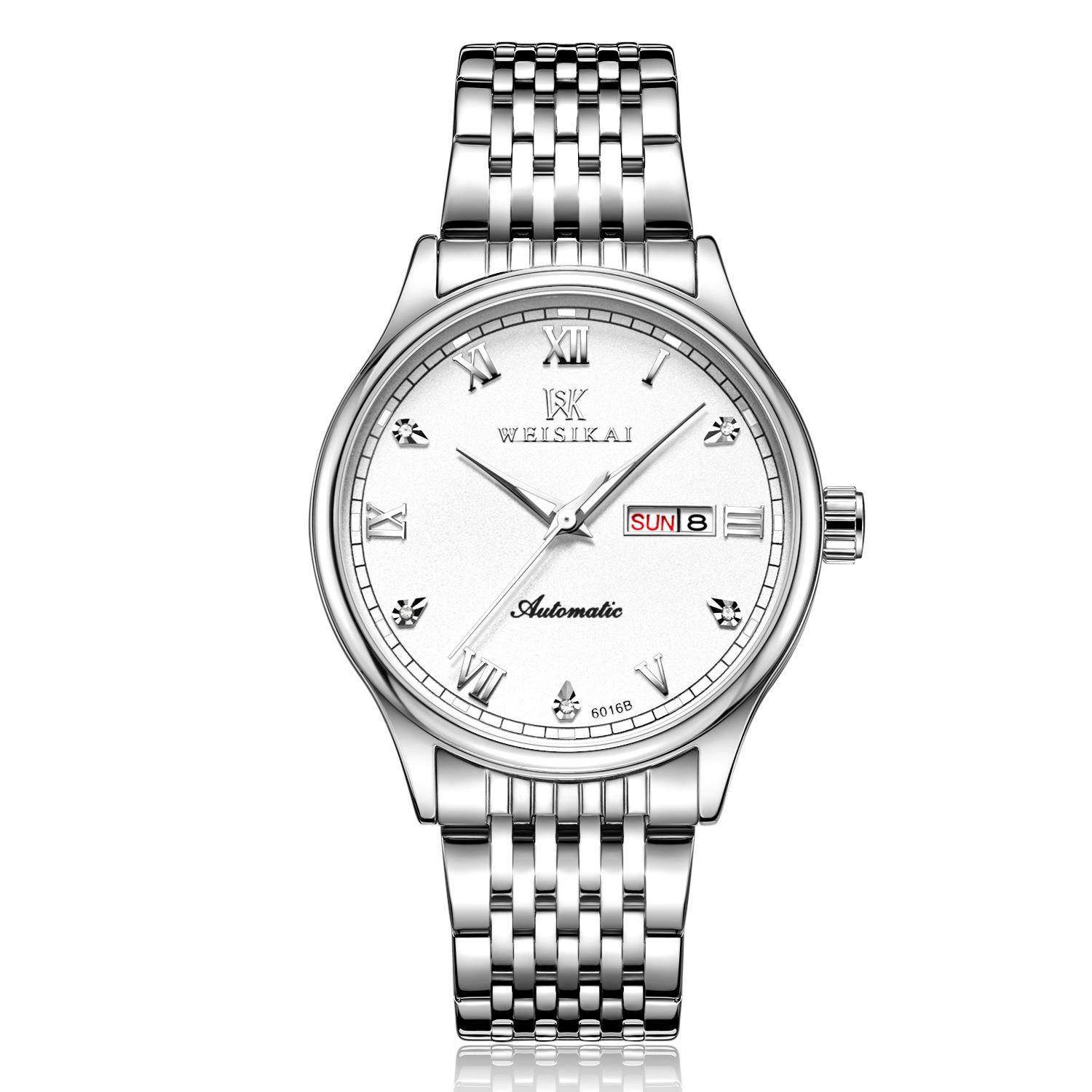 

Новий розкішний чоловічий годинник ТОП-бренду з коробкою Бізнес Водонепроникний подвійний календар Автоматичний чоловічий механічний годинник