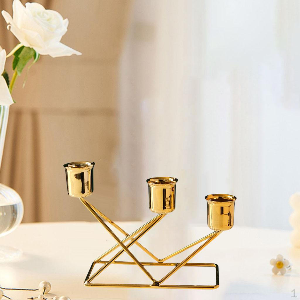 

Candle Holder Centerpiece for Wedding, Tealight Candlestick Table Decor, Fireplace 16x7x10.5cm