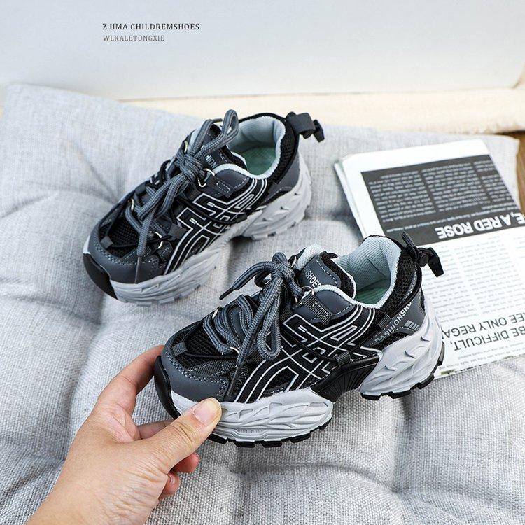 

Boys shoes spring 2025 new girls sports shoes spring children s shoes mesh breathable dad shoes boy 37 серый
