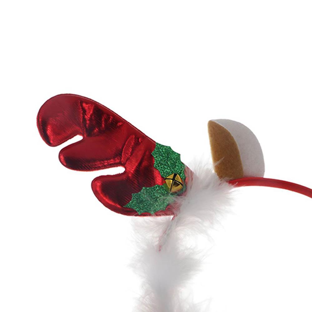 Hat Santa Female Plush Hair Hoop Antlers Headband Christmas Hair Band Christmas Decoration
