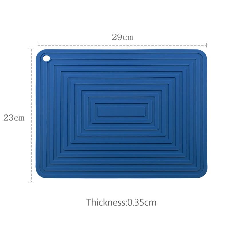 Kitchen Silicone Dish Pot Draining Mat Heat Resistant Tableware Thickened Cushion Pad Dinnerware Table Placemat Coaster