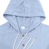 Men's Linen Long Sleeve Hooded Shirt and Pants Casual Beach Set
