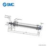 SMC CM2-Z Serie Doppeltwirkender Luftzylinder