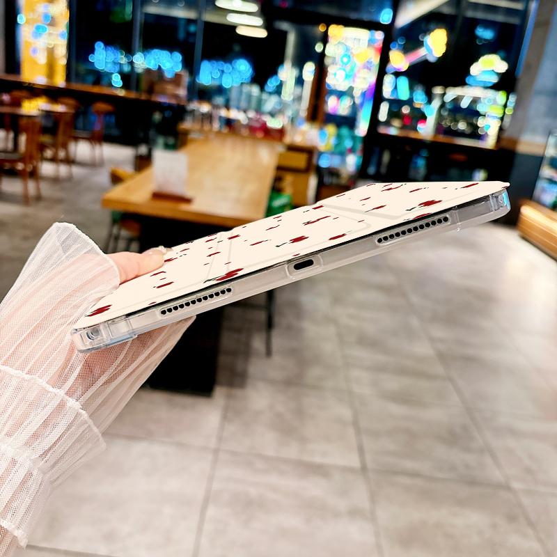 Funda con estampado de cerezas para iPad Pro de 10/11 pulgadas / 6ª/7ª/8ª generación / Air 3ª/Air 4ª/9ª generación/Air 5ª generación / Air 11