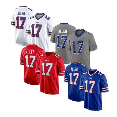 Buffalo Bills NFL Dres 17 Josh Allen Vyšívaný Fotbalový Úbor Pánský Fanoušci