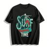 Skeleton Surf Retro Style Unisex Casual Summer Short Sleeve T-Shirt Pure Cotton T-shirt