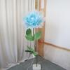 Man-made Large Yarn Flower Set with Lamp Living Room Floor Placement Garden Decoration Outdoor High Quality Artificial Flowers