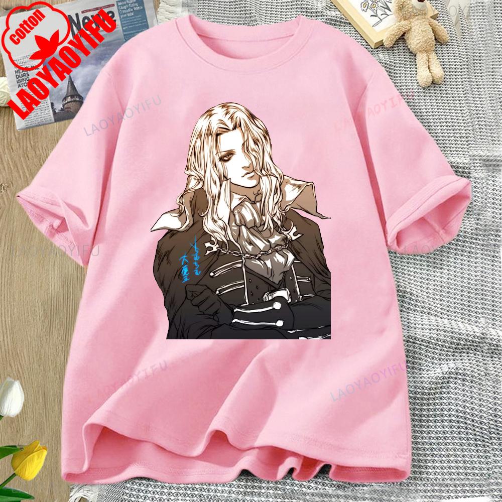 Castlevania Alucard Printed T-shirt Tops Castlevania Alucard Two-dimensional Casual for Daily Wear and Casual Outings