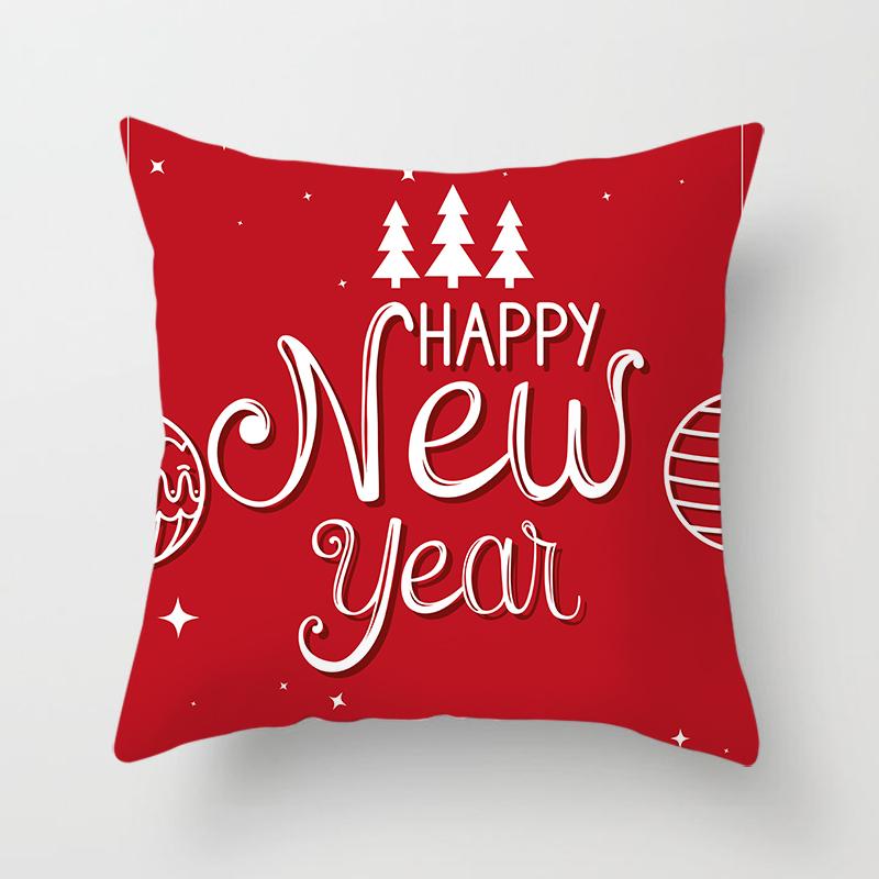 Merry Christmas Printed Pillowcase Christmas Style Cushion Cover Home Sofa Decor Throw Pillowcase