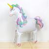 Regenbogen-Einhorn mit Flügeln und Rädern, stehender Ballon, Einhorn-Thema, Geburtstagsparty, Mädchen-Geburtstagsdekoration