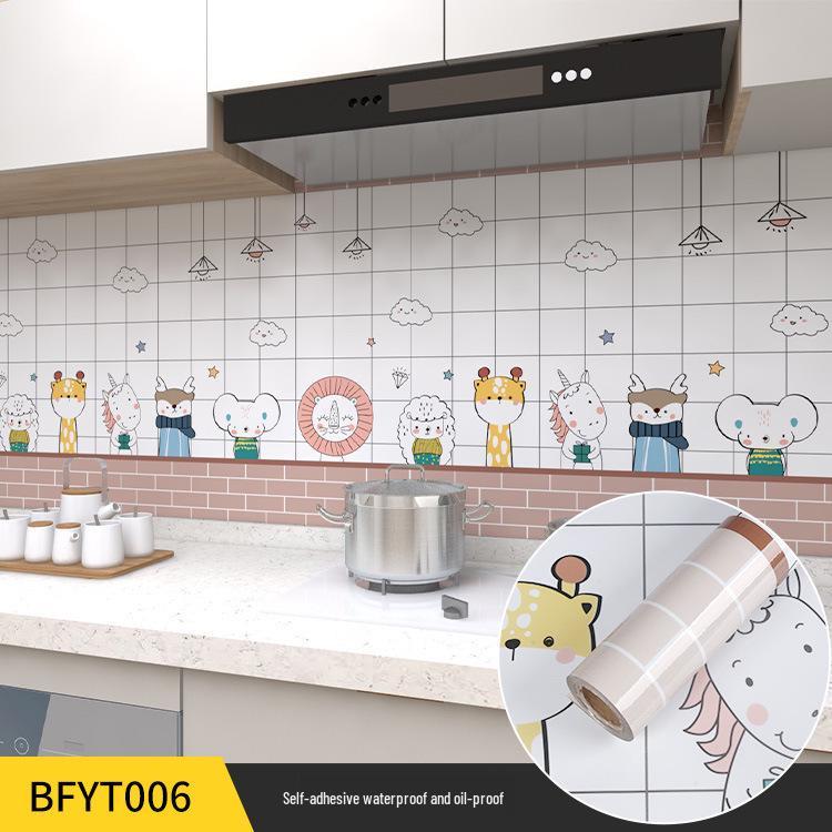 Eco-Friendly Kitchen Anti-Oil Stickers: Self-Adhesive, Waterproof, Heat-Resistant Tile and Stove Top Renovation Wallpaper.