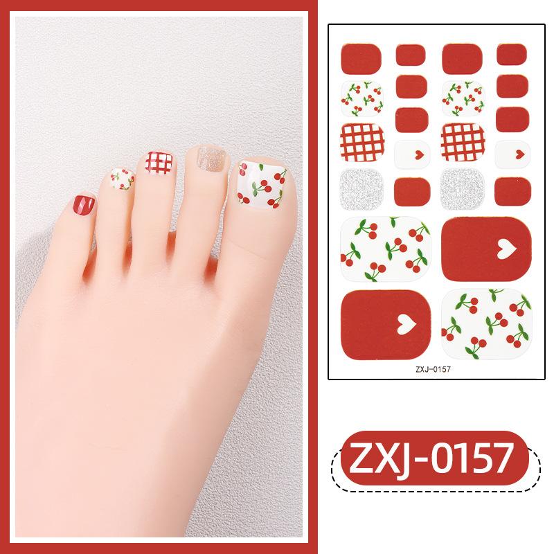 Japanese and Korean Toe Nail Stickers Waterproof Onion Pink Toenail Stickers Manicure Stickers