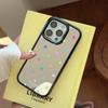 Full Screen Love Polka Dots Mirror Case for iPhone 16 Pro Max, Apple 14 & 15