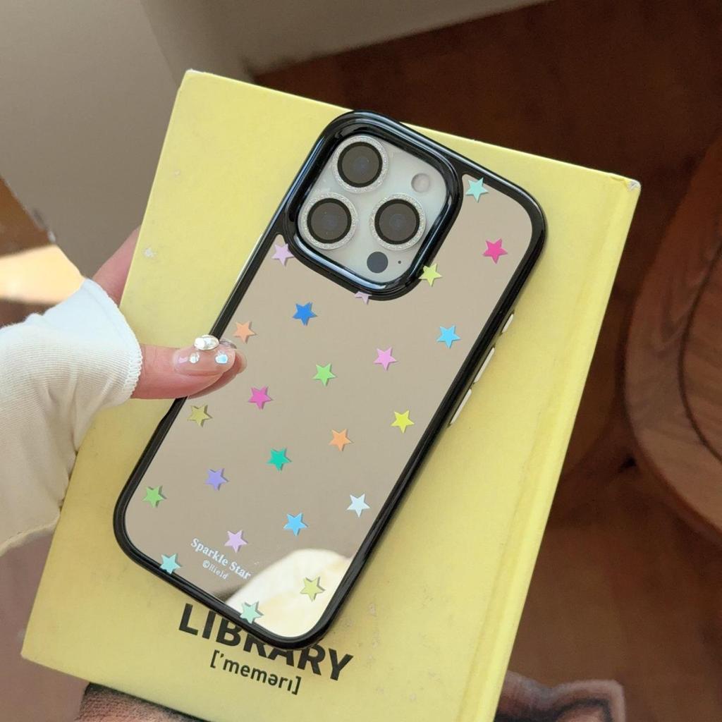 Full Screen Love Polka Dots Mirror Case for iPhone 16 Pro Max, Apple 14 & 15