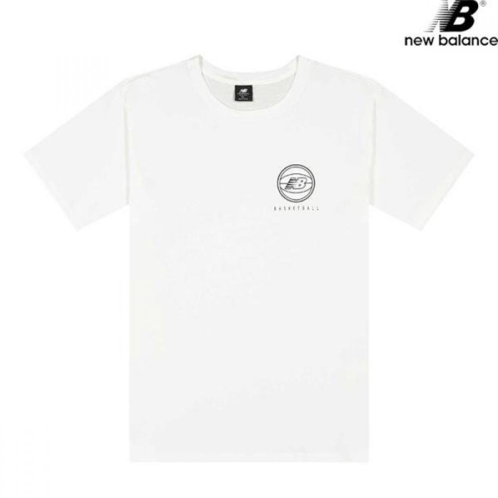 

New Balance Футболка New Balance NBNEB46103 WH Hoops Circle Logo с коротким рукавом, унисекс color 105