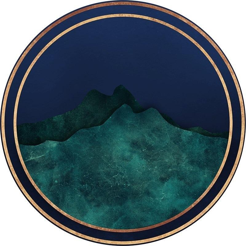 

Ретро Белый Журавль Бамбуковый Лист Печати Шаблон Круглый Ковер Главная Гостиная Диван Спальня Украшение Пола Ковер 40cm