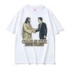 Charlie Kirk Never Forget Handschlag Lustiges T-Shirt Unisex Damenmode Sommer Kurzarm-T-Shirts Baumwolle Locker Übergröße T-Shirt