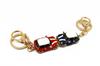 Naissant Retro Classic Car Keychain Set Two-Piece (Blue & Red)