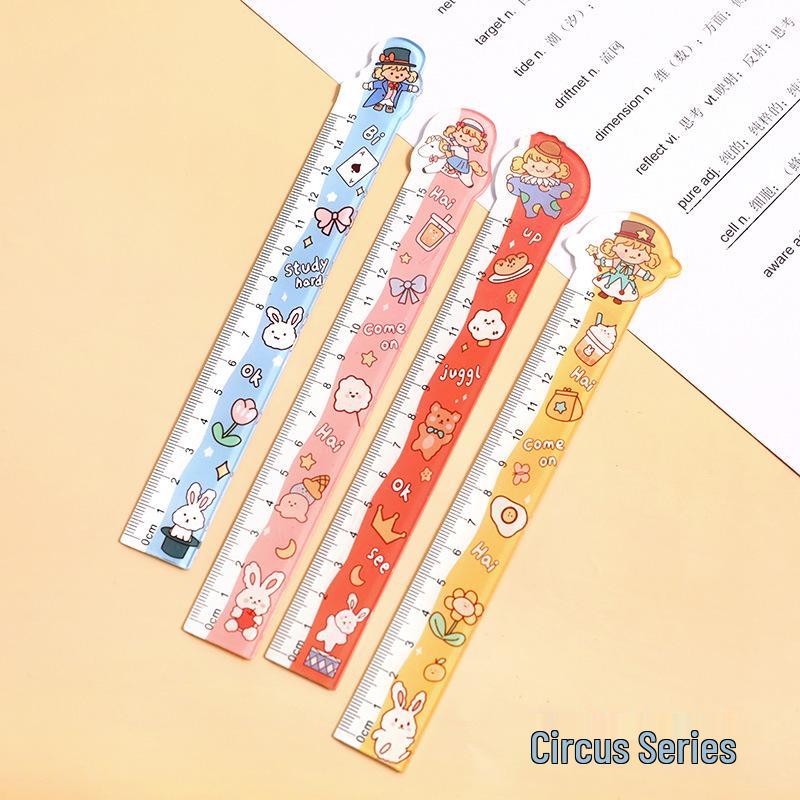 

15см Неправильная Мультяшная Линейка для Студентов: Дизайн в форме сердца для учебы, офиса и рисования 15cm