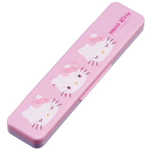 Skater Chopstick Spoon Combination Set 18cm Antibacterial Treated Lunch Box for Adults Comes with Silicone Cushion and Doesn't Make a Sound Made in Ja