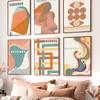Bunte Bauhaus-Geometrie-Kreis-Linie-Regenbogen-Poster und Drucke, Wandkunst, Leinwandgemälde für Wohnzimmer, dekorative Bilder