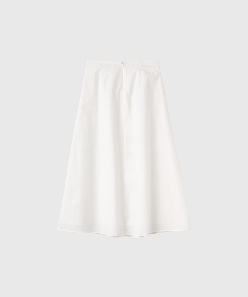 General Idea Minimal Pintuck Midi Skirt [Ivory] / Gf2Lsk522