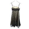 unused GRAND TABLE Floral race Cami one piece M Black Back zip Women Used