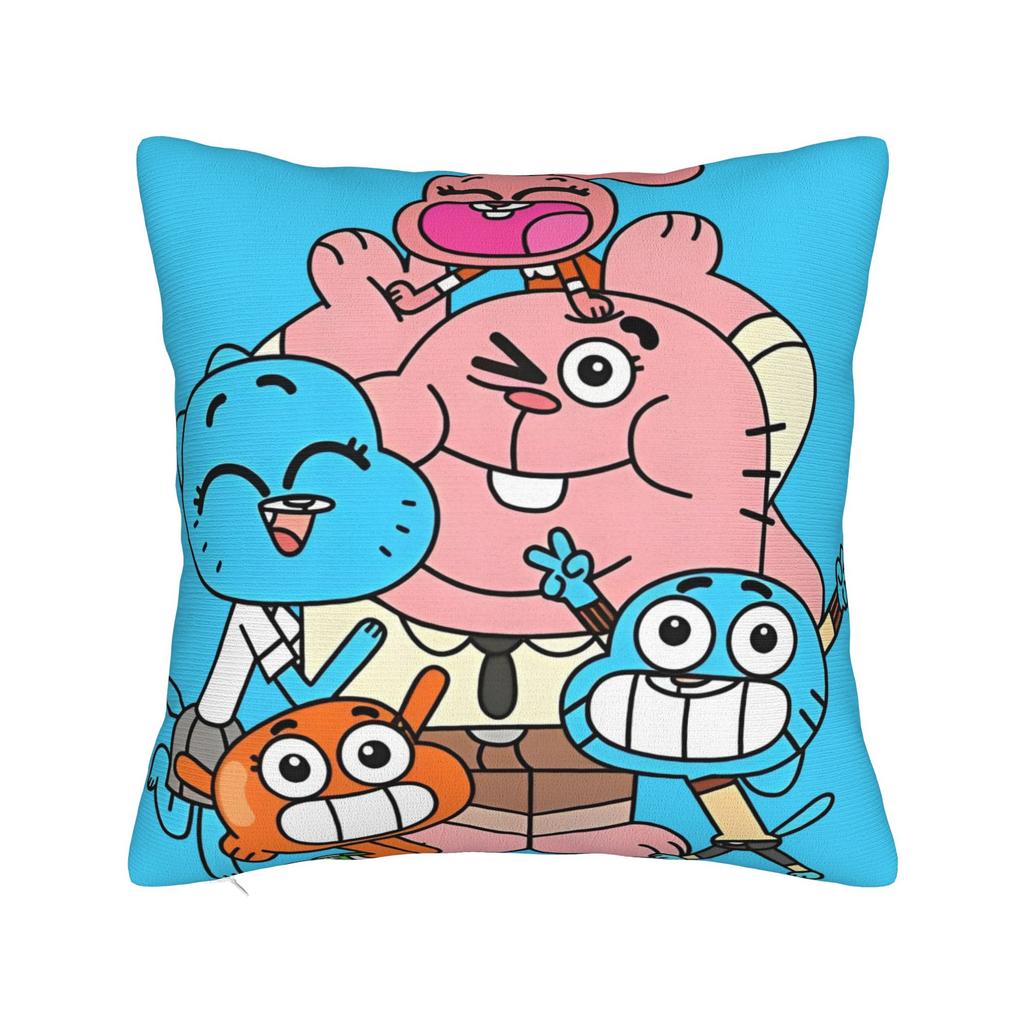Gum Ball Watterson Cartoon Square Pillow Case Amazing World Cushion Covers Decor Pillowcover for Living Room 45*45cm
