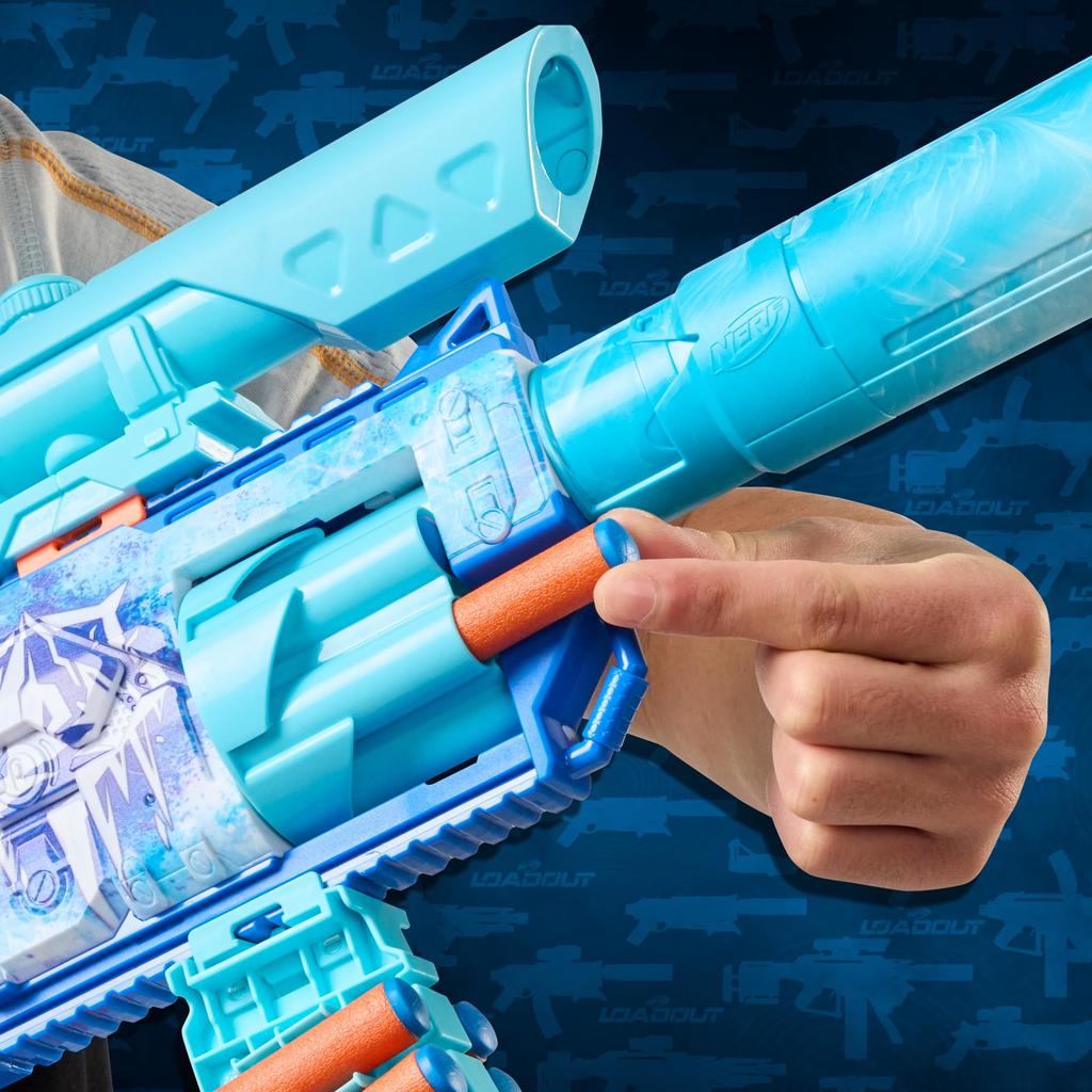 Hasbro Nerf Loadout Frostfusion Blaster with 4 Interchangeable Attachments and 30 N1 Darts, Kids' Toy & Gift, Ages 8+, G3157, Authentic