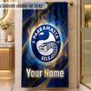 StrandtuchParramatta Eels Benutzerdefinierter Name Text Personalisierbares Weiches Handtuch für Strand Pool Innenbereich Heimdekoration Geschenk