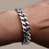 DIK Zilveren Herenarmband 925 ZILVER Cuirass 11mm Als Cadeau ITALIAANS