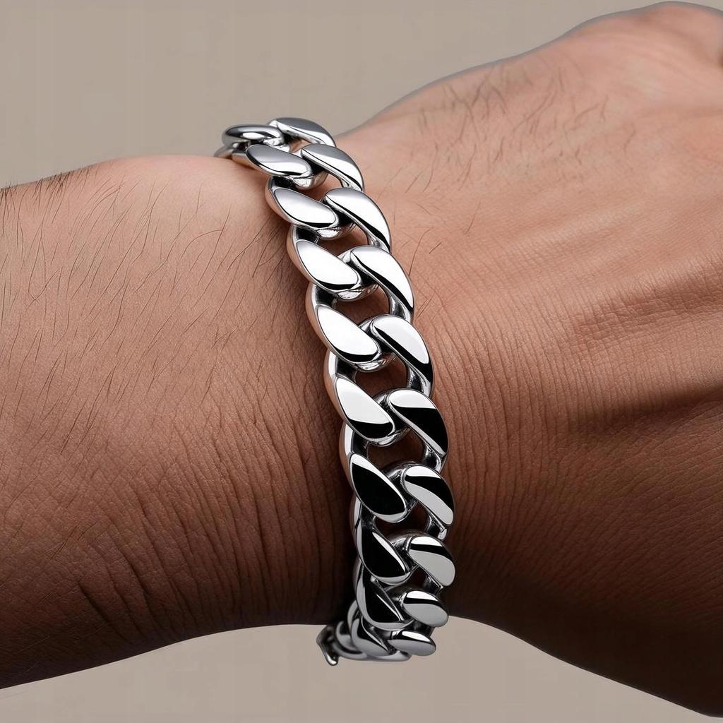 DIK Zilveren Herenarmband 925 ZILVER Cuirass 11mm Als Cadeau ITALIAANS