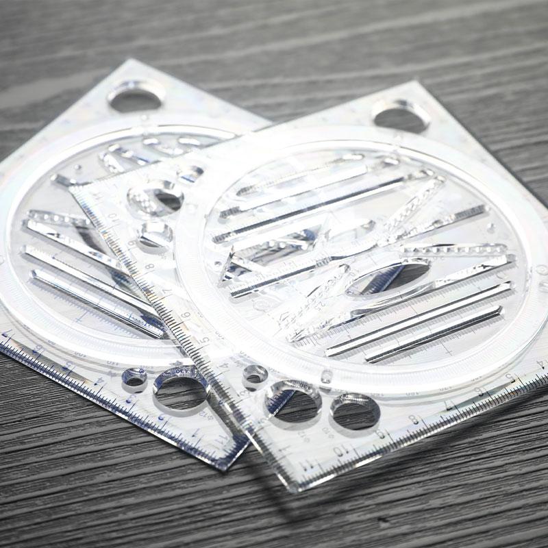 Multifunctional Drawing Template Art Design Construction Drafting Scale Ruler