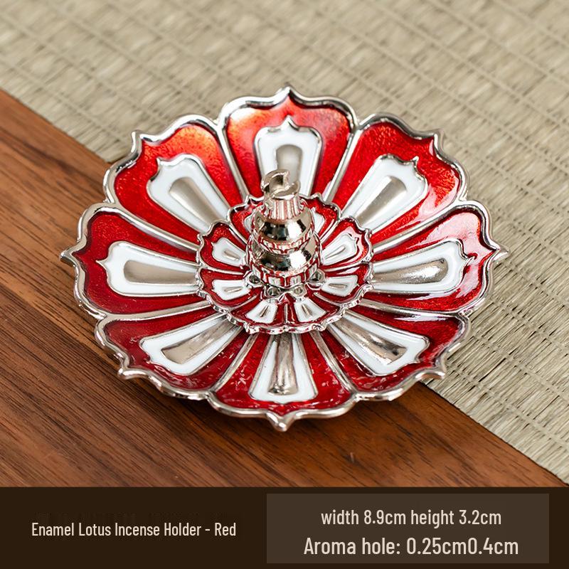 Antique Double-Layer Lotus Incense Holder for Tea Ceremony and Buddha Incense, Multi-Porous Sandalwood Line Burner.