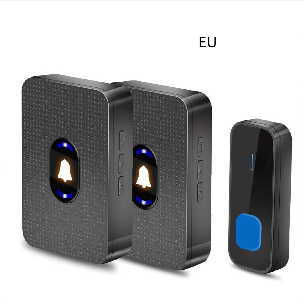 Wireless LED Waterproof Door Bell Cordless 1000ft/300M Range 55 Chime Doorbell UK/EU/US Plug 110-260V for Villas Hotels
