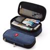 Enhanced Large-Capacity Pencil Case in Macaron Color Block for Students - Unisex Simple Style