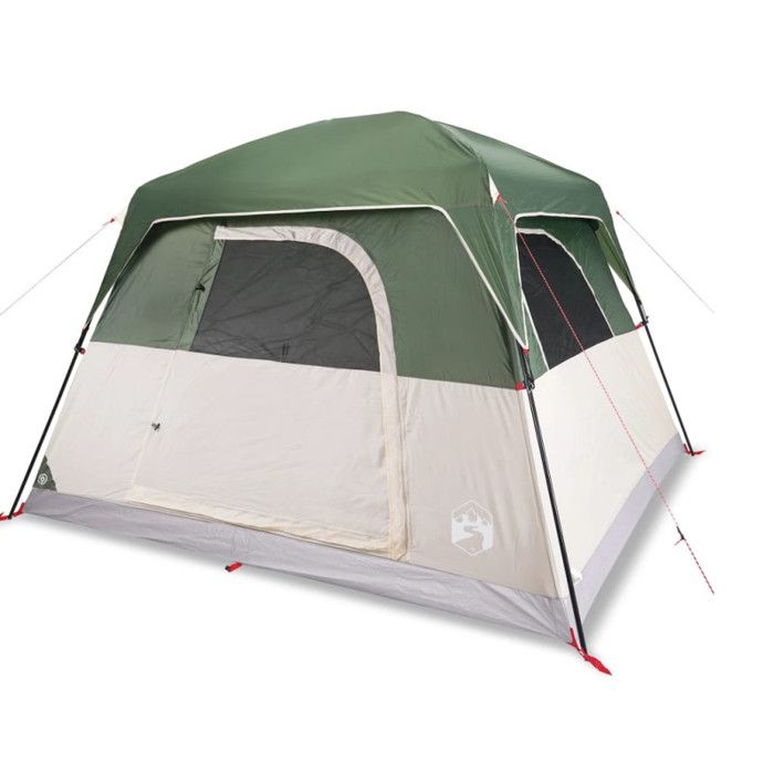VidaXL 4-Person Green Waterproof Cabin Camping Tent, Tent, Camping Shelter, Garden Shelter, Garden Tent, 94542