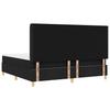 Boxspring Bed with Headboard Black 200 x 200 cm Fabric