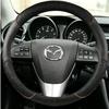 Černý PU Umělá Kůže Ručně Šitý Potah na Volant Auta Pro Staré Mazda 3 Mazda 5 Mazda 6 2003-2015