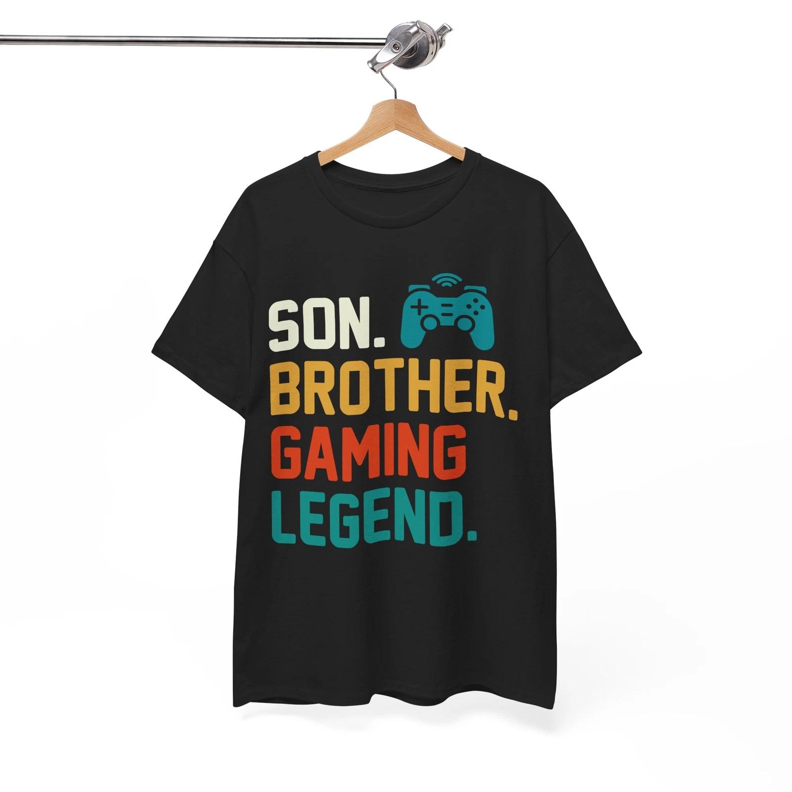Son Brother Gaming legend T-Shirt | Retro Gamer Tee | Fun Graphic for Gamers 2XL