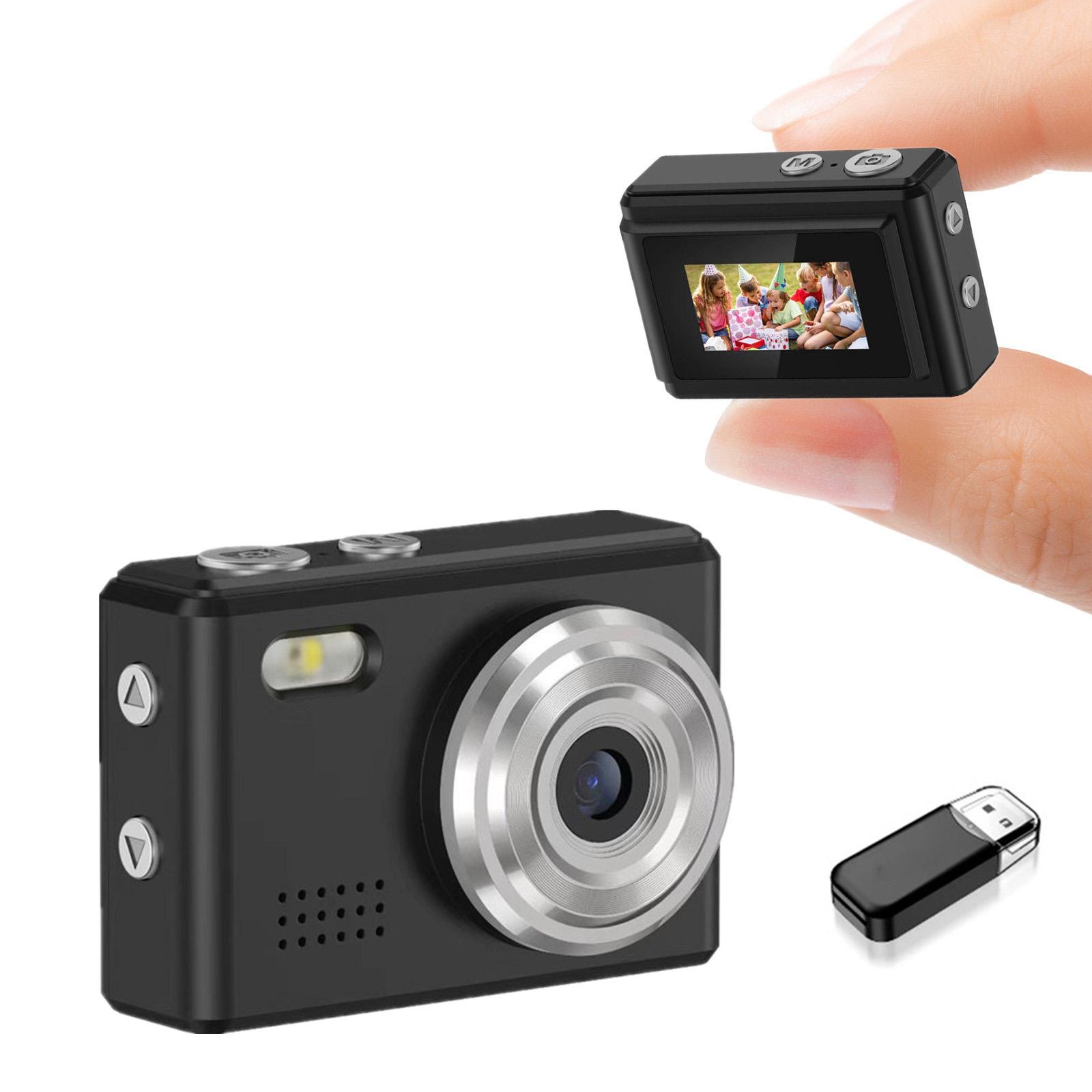 

DC23 Mini Digital Camera 0.96 Inch Screen CCD HD Video Recorder for Students,with 32GB Memory Card+Card Reader Black