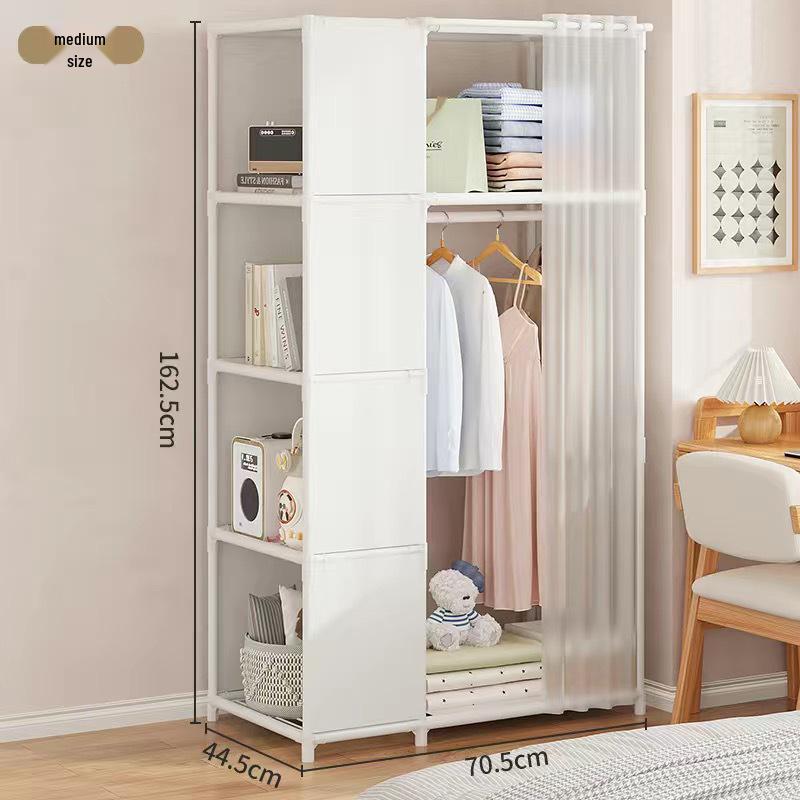 Thickened Multifunctional Storage Rack: Bookcase, Wardrobe, and Toy Organizer with Dustproof, Detachable Design.