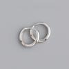 925 Silver Geometry Hoop Earrings for Women Fashion Silver Jewelry Gifts Trendy